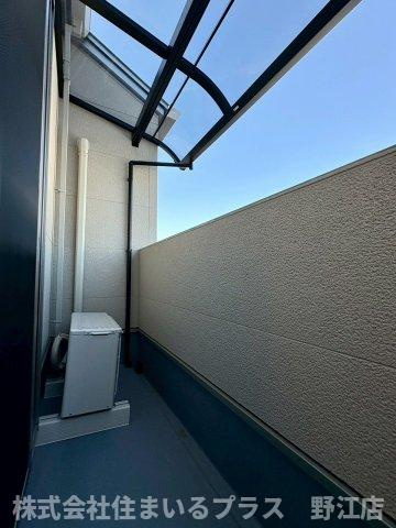 枚方市須山町　貸家のバルコニー