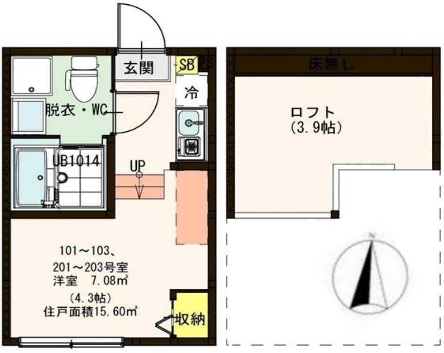 足立区梅島２丁目のアパートの間取り