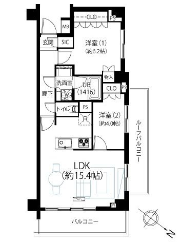 オープンレジデンシア谷中の間取り|角部屋住戸につきまして日当たり・通風良好。新規リフォーム施工が完了いたしましたのでいつでも内覧が可能です。安心のアフターサービス保証付きですのでいつでも内覧が可能です。