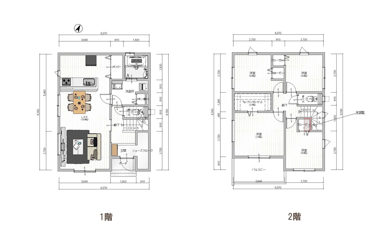 ■高座郡寒川町一之宮3丁目　売地　区画1の参考プラン|建物の参考プラン♪