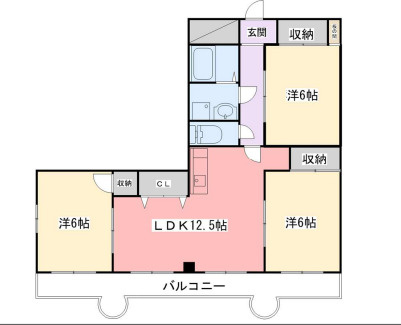 岡町中村コーポの間取り
