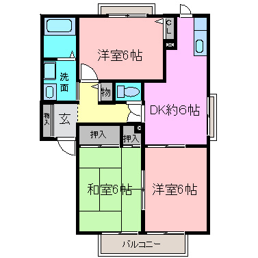 ハイツアドバンスⅢの間取り