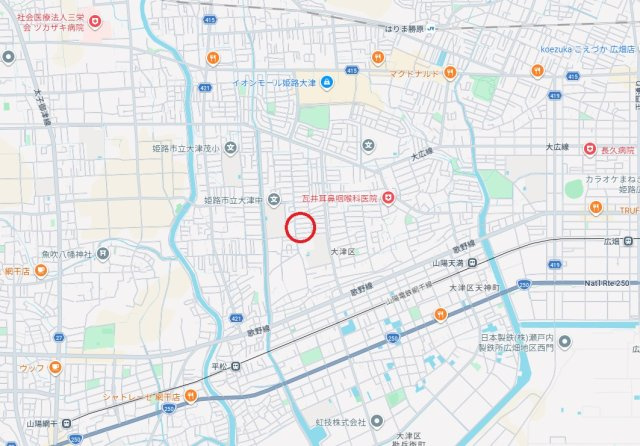 姫路市大津区長松　　山陽電鉄「平松駅」徒歩15分の地図