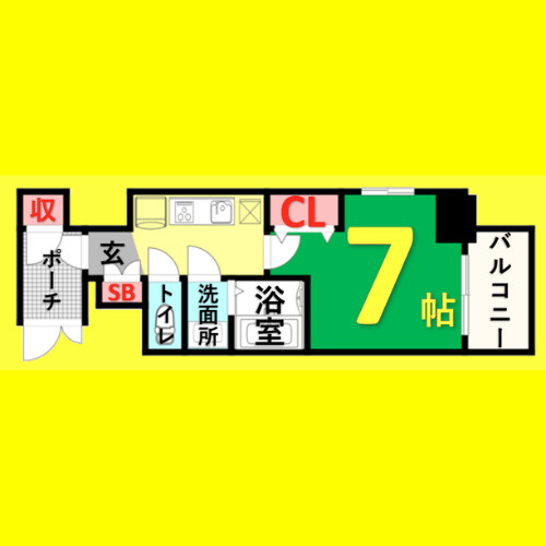 エステムコート名古屋新栄アクシス　名古屋市賃貸　仲介手数料無料の間取り