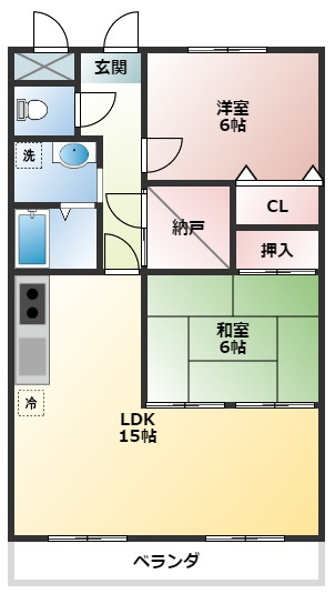 フィオーレ大山 Ⅱの間取り