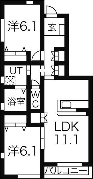 メゾンポピエールCの間取り
