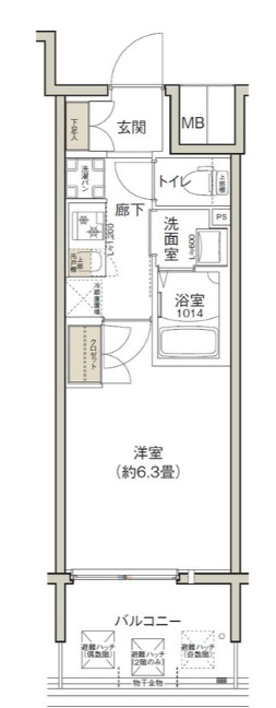 クレストコート靭公園の間取り