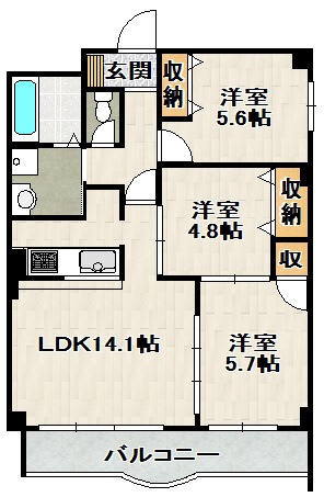 メゾン鳥居坂の間取り