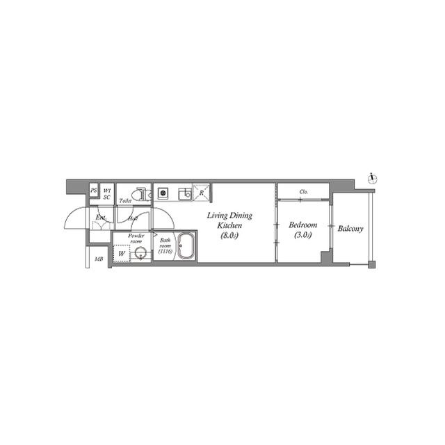 ArtizA瓦屋町Ⅰの間取り
