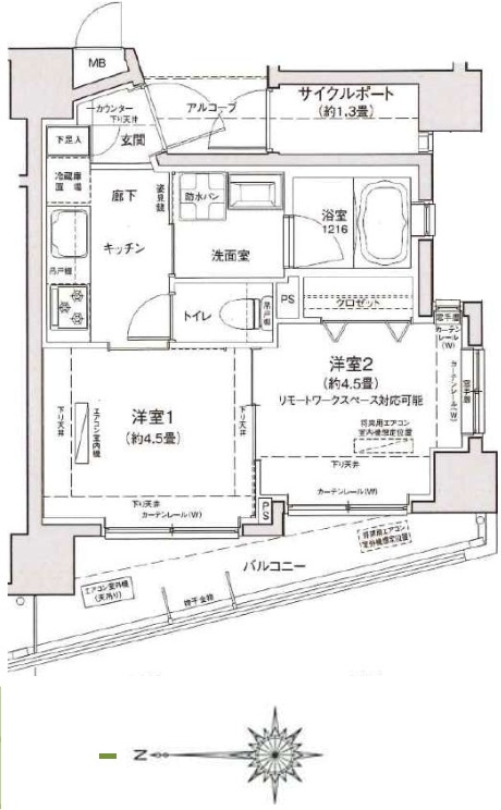 ティモーネ羽田エアポートの間取り