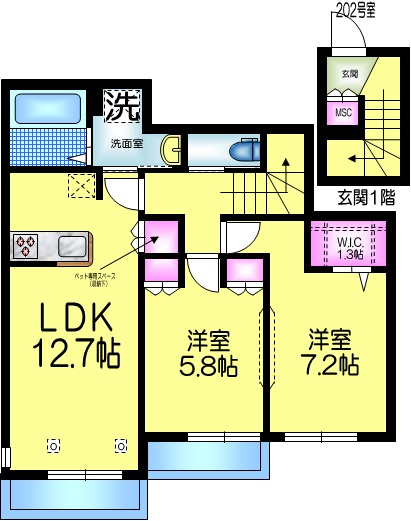 ガーデンヒルズ稲毛柏台Eの間取り