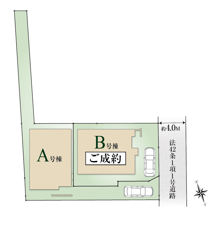 中央線 武蔵小金井駅 10分 新築戸建 小金井市緑町5丁目の区画図