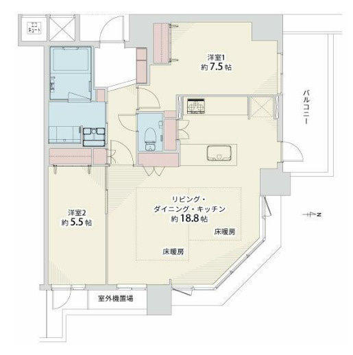 ザ・上本町タワーの間取り
