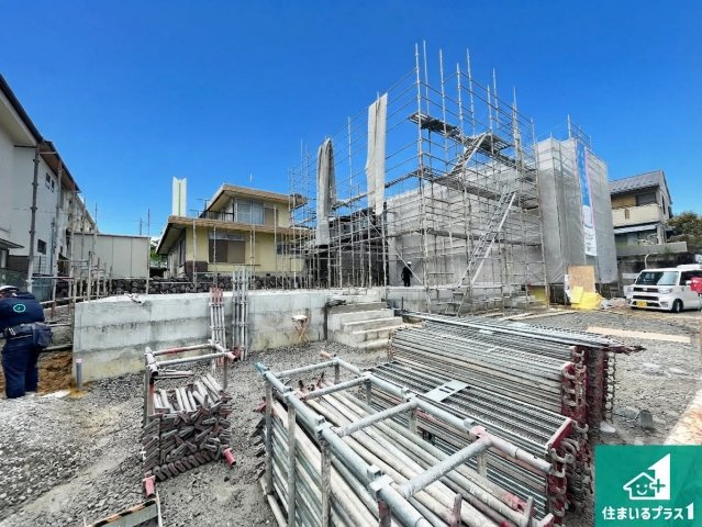 大津市大平　第1期　新築一戸建ての外観|現在の進捗状況です！順調に作業進行中、完成が待ち遠しいです！詳細の間取り等、お気軽にお問い合わせください！