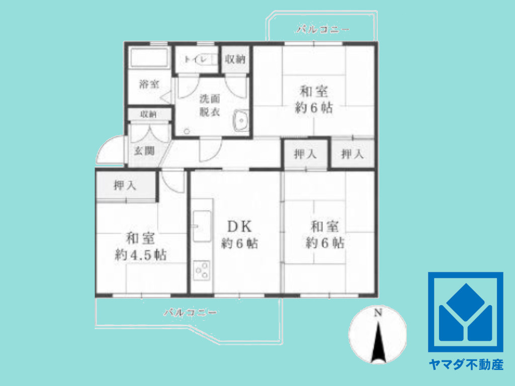 男山第4住宅311号棟の間取り