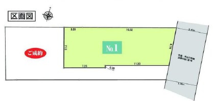 いろどりアイタウン 早出町の区画図|1号棟の区画図になります。