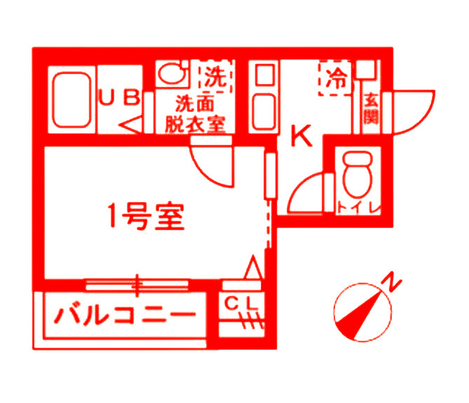 Searex横須賀中央の間取り|バルコニー付き洋室♪