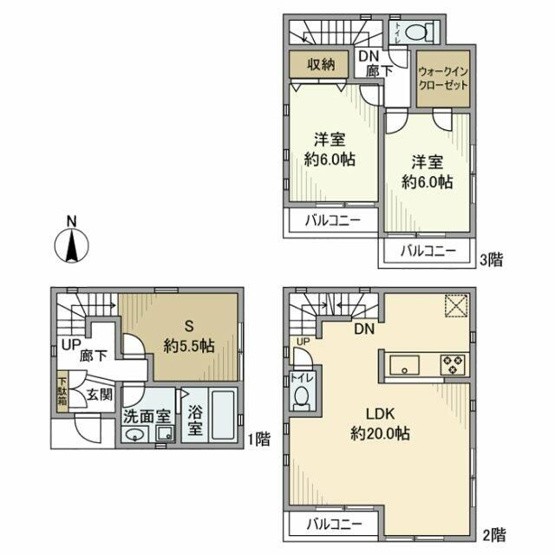 【間取り】 | 船橋1丁目戸建