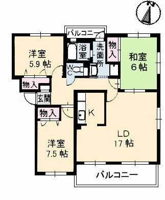 メゾン海老園 DXの間取り