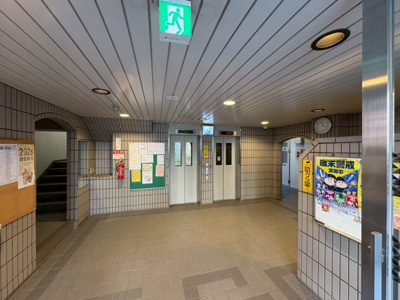 【ロビー】 | エバーグリーン第２住吉 | 【エレベーター】荷物が多い日も楽々にお部屋に持っていけますね！