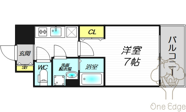 レジュールアッシュ梅田北の間取り