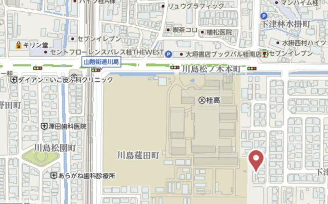 京都市西京区下津林佃　建築条件付き土地の地図