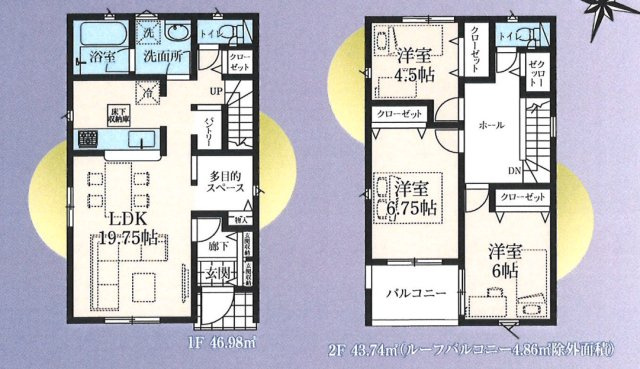 東大和市高木第１２の間取り|4号棟間取り