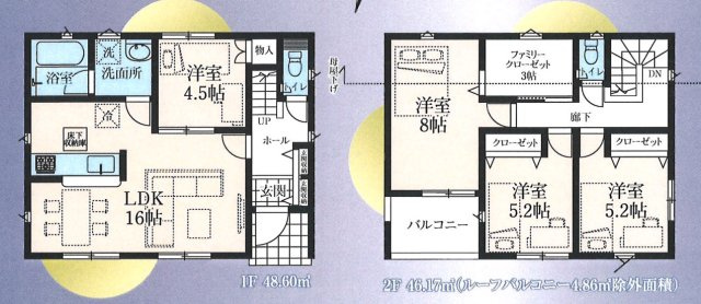 東大和市高木第１２の間取り|1号棟間取り