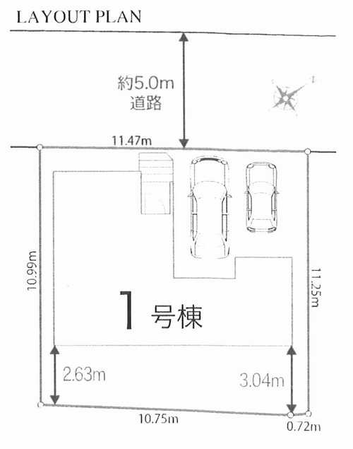 藤沢市長後　新築戸建全1棟の区画図