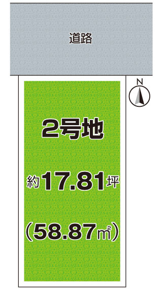 寝屋川市香里西之町　第1期　売土地の土地図|2号地