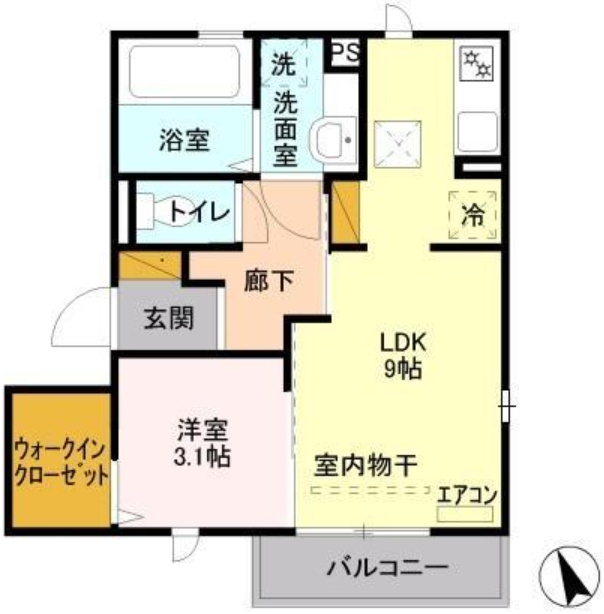 アプリコットAの間取り