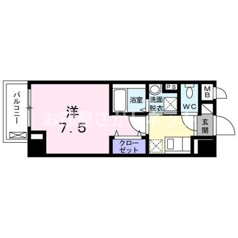 カミーノ　ＫＳ【おとり物件なし】#学生・社会人にオススメ！初期費用分割払いOK！の間取り