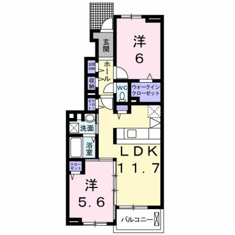 エスポア　Ａ棟の間取り