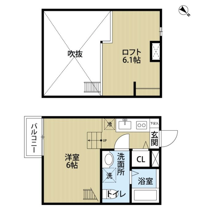 千葉市花見川区検見川町３丁目のアパートの間取り