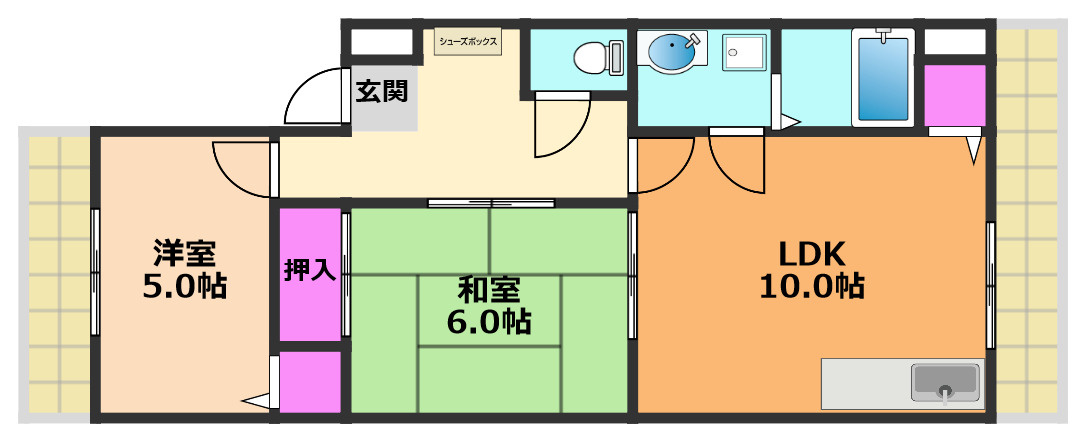 山本ハイツの間取り