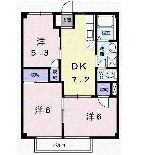 グリーンハイツＫの間取り