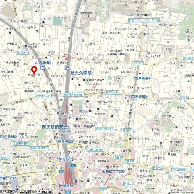 ヴェルト新宿の地図