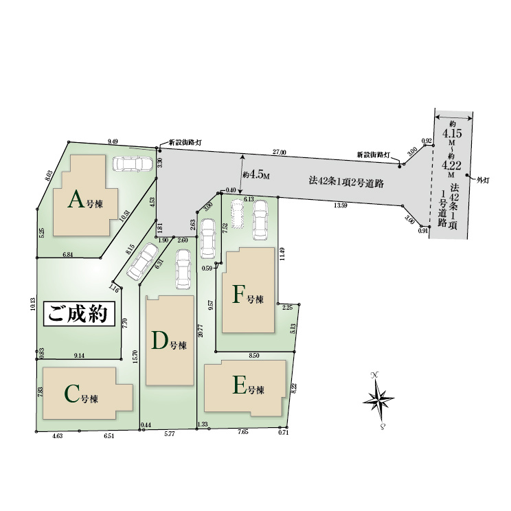 中央線 国分寺駅 バス10分 新築戸建 小金井市貫井南町4丁目の区画図