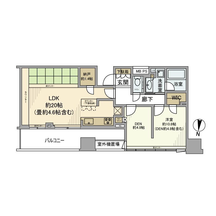プラウドタワー立川の間取り