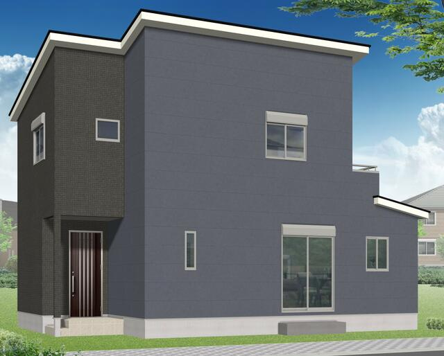 【トーヨーホーム売主/建売】瀬戸市坂上町Ⅳ Ｅ分譲の外観パース|南側から見た完成外観予想図