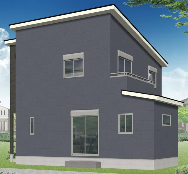 【トーヨーホーム売主/建売】瀬戸市坂上町Ⅳ Ｅ分譲の外観パース|南東側から見た完成外観予想図