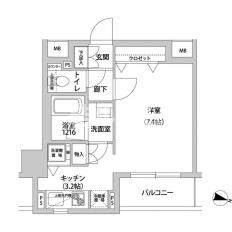 文京区関口１丁目の賃貸マンションの間取り