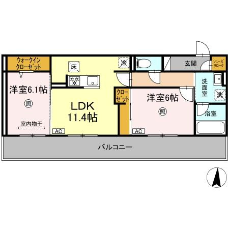 リヴィエール友丘の間取り