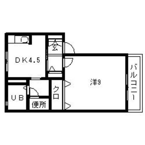 ラ・クール箱崎Ⅱ－Ｂ棟の間取り|間取図