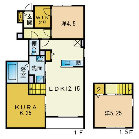 Ｂｅｌｌｅ Ｌｅａｄ藤崎駅南Ａ棟の間取り|間取図