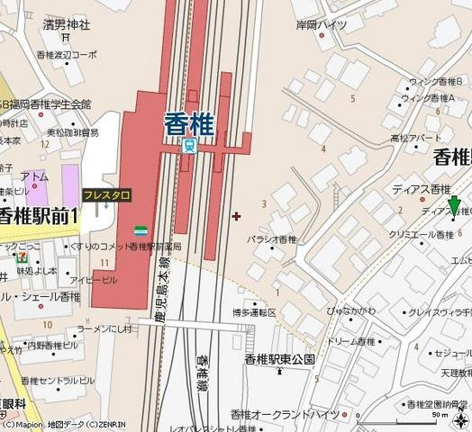 ディアス香椎Ｃ棟の地図|地図