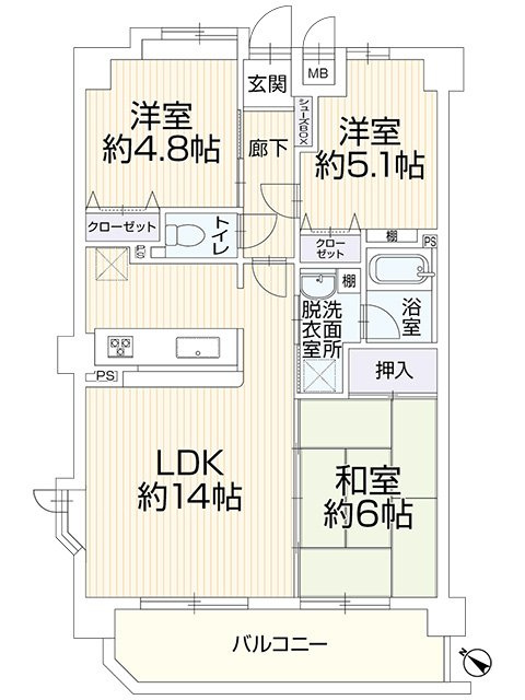 ロマネスク香住ヶ丘の間取り