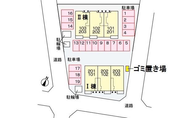 エスポワールK&L Ⅱの区画図