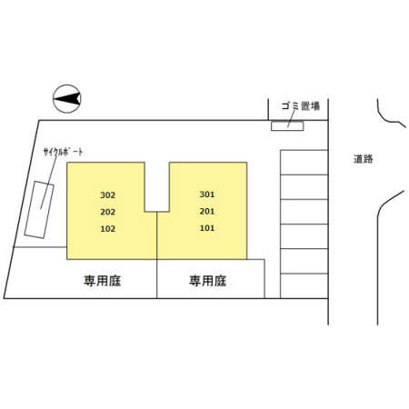 D-room小田部 弐番館の区画図