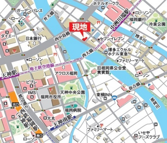 リバーフェイス博多の地図|地図